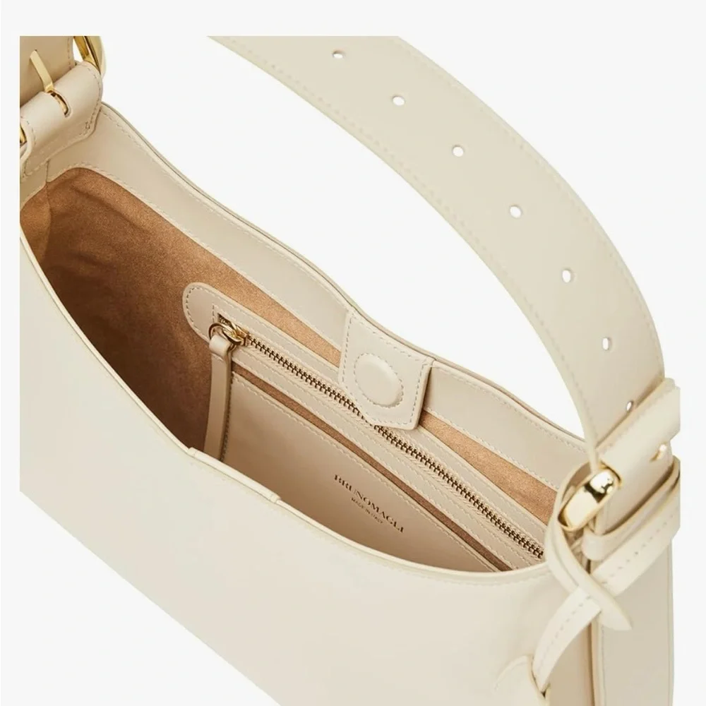 Bruno Magli Cora Leather Made in Italy Hobo Shoulder Bag
